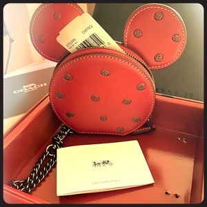Coach Minnie mouse coin purse